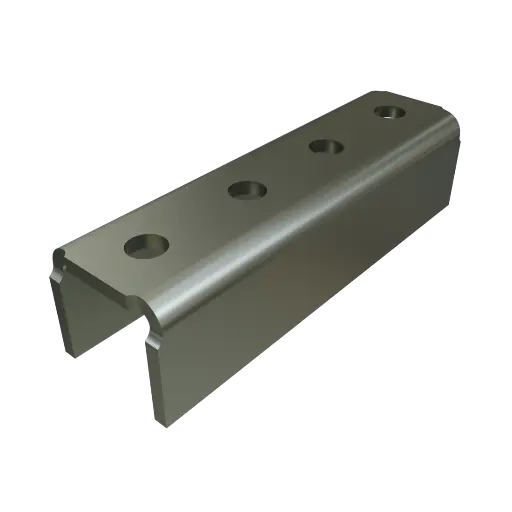 [PU-L583] PLATINA EN U LONGITUD 4 AGUJ. PERALTA
