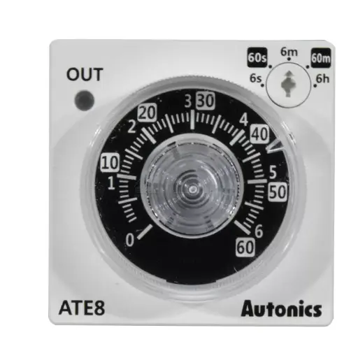 [ATE8-46] TEMPORIZADOR 6S/60S/6M/60M/6H 48X48M 110/220VA AUTONICS