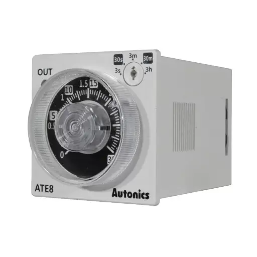 [ATE8-43] TEMPORIZADOR 3S-3H 110/220V TRABAJO AUTONICS