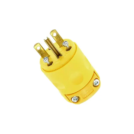 [615-PV] CLAVIJA 15AMP AMARILLA 250V LEVITON